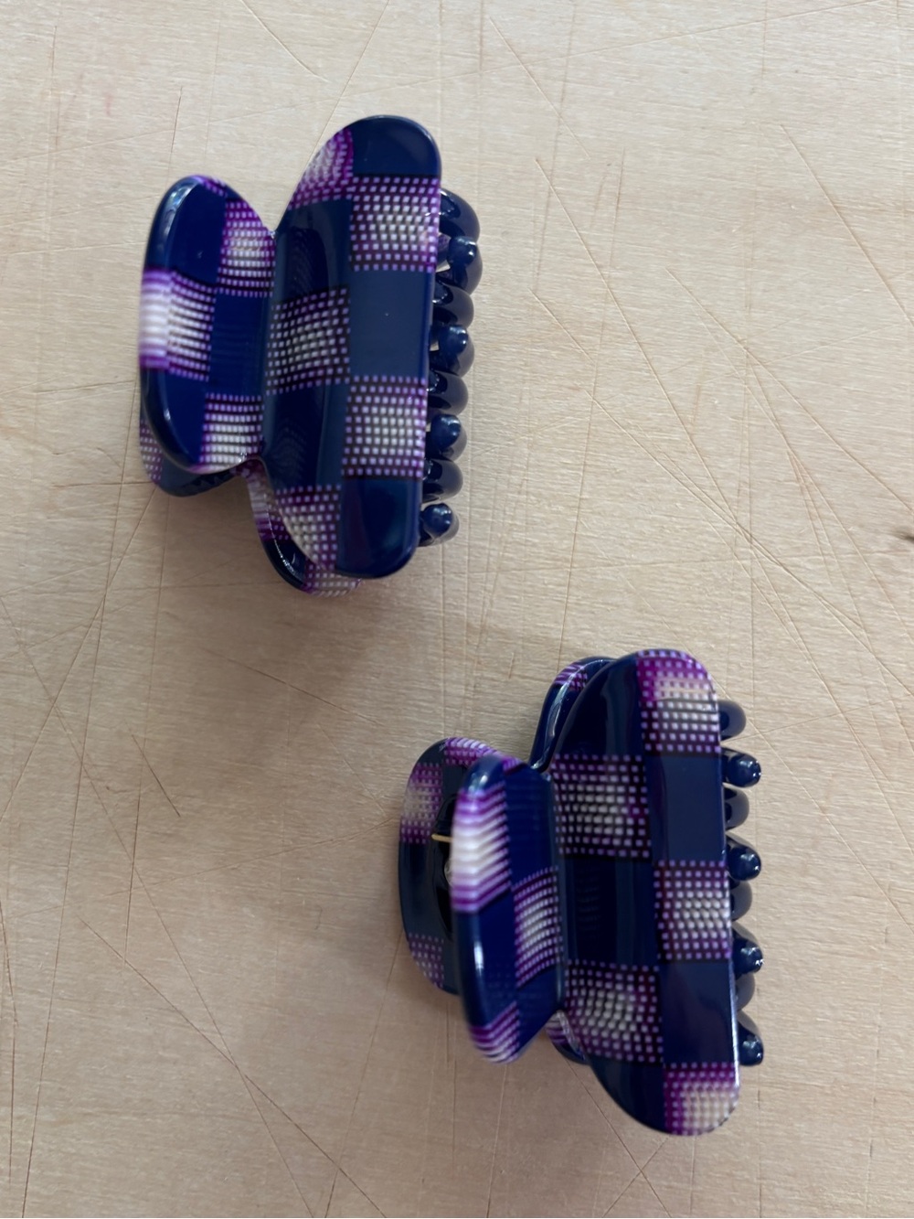 Machete Twin Heirloom Mini Hair Claw Clips in Purple - Set of 2